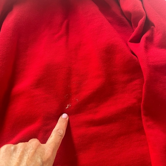 Vintage Y2K Quacker Factory red gold stars embroidered flags zip up hoodie sz 1X - Picture 14 of 15